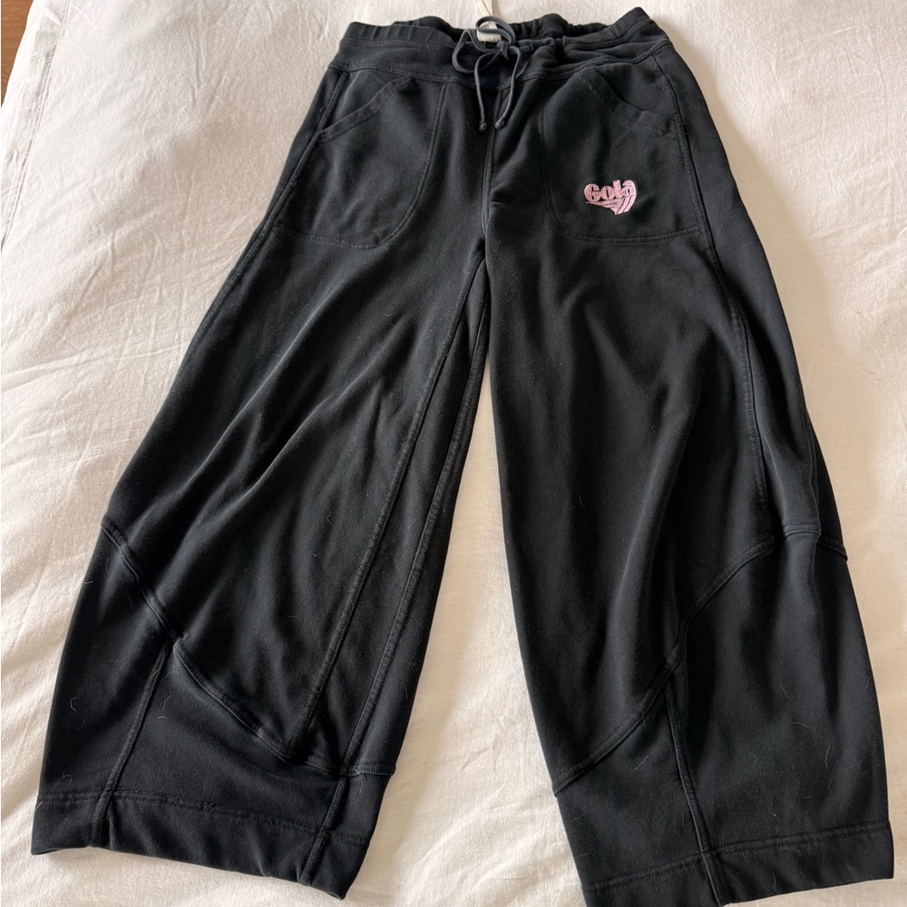 Gola by Anthropologie black barrel leg sweatpants